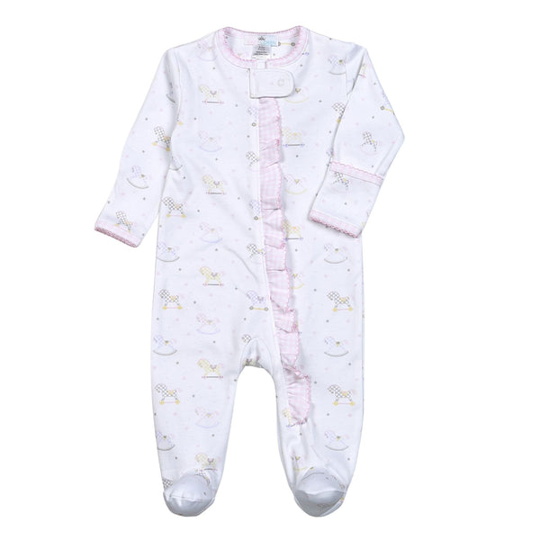 RKG-299 My Sweet Rocking Horse Pima Zipper Footie